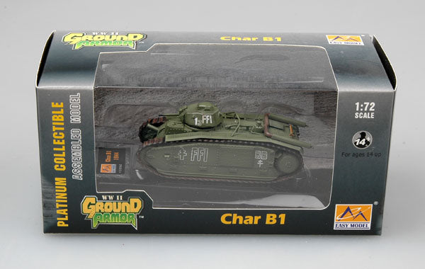 prebuilt 1/72 scale French heavy tank Char B1 model 36157