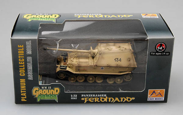 prebuilt 1/72 scale Ferdinand tank destroyer model 36222