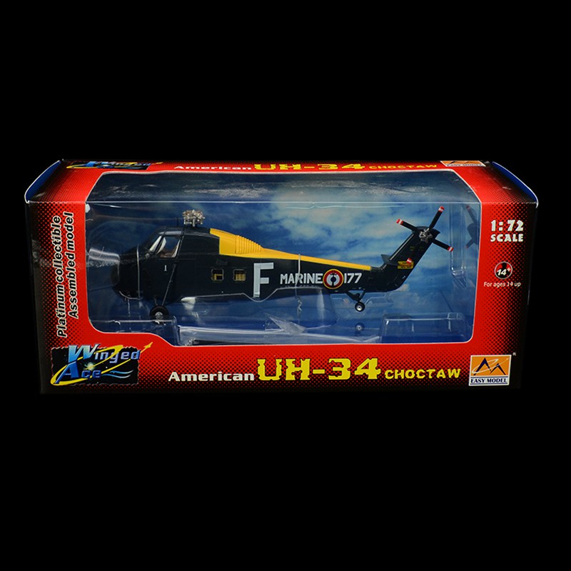 pre-built 1/72 scale French Army H-34 Choctaw helicopter model