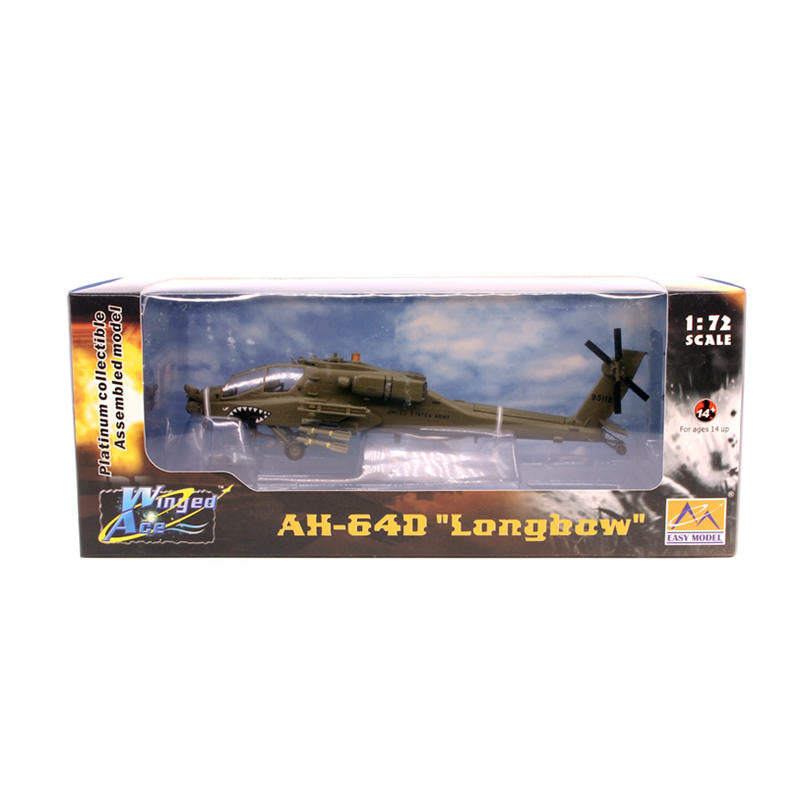 prebuilt 1/72 scale AH-64D Apache Longbow helicopter model 37031