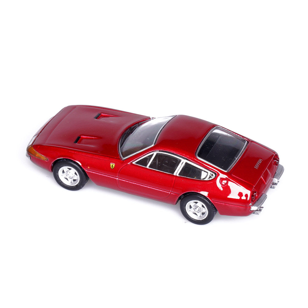 Ferrari 365 (Metallic Red) 1/64 Scale Diecast Metal Sports Car Collectible Model