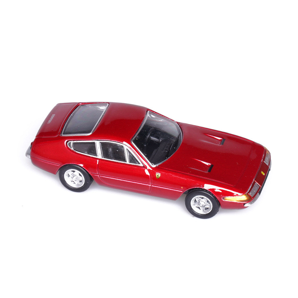 Ferrari 365 (Metallic Red) 1/64 Scale Diecast Metal Sports Car Collectible Model