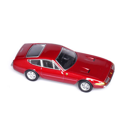 Ferrari 365 (Metallic Red) 1/64 Scale Diecast Metal Sports Car Collectible Model