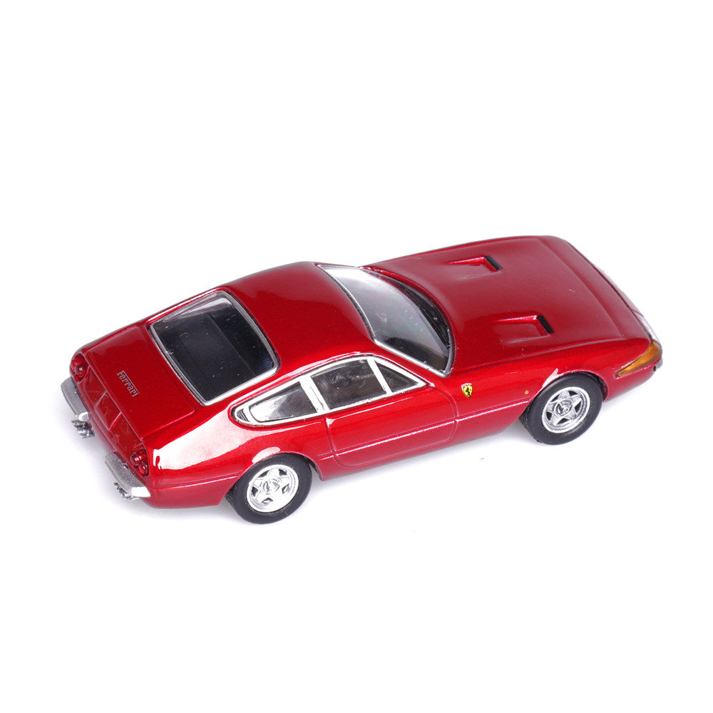 Ferrari 365 (Metallic Red) 1/64 Scale Diecast Metal Sports Car Collectible Model