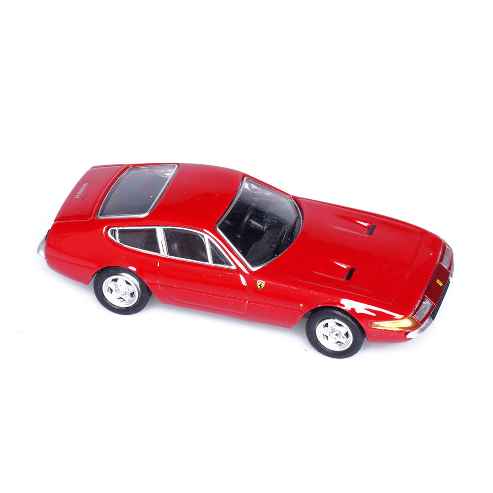 Ferrari 365 (Red) 1/64 Scale Diecast Metal Sports Car Collectible Model