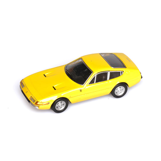 Ferrari 365 (Yellow) 1/64 Scale Diecast Metal Sports Car Collectible Model