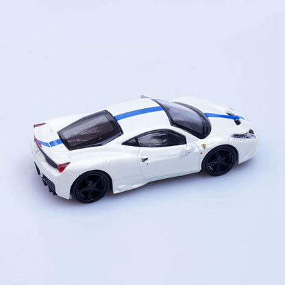 Ferrari 458 Speciale (White) 1/64 Scale Diecast Metal Sports Car Collectible Model