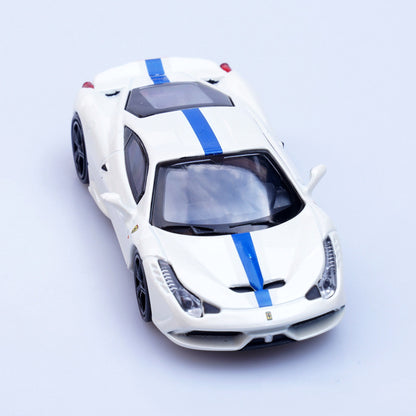 Ferrari 458 Speciale (White) 1/64 Scale Diecast Metal Sports Car Collectible Model