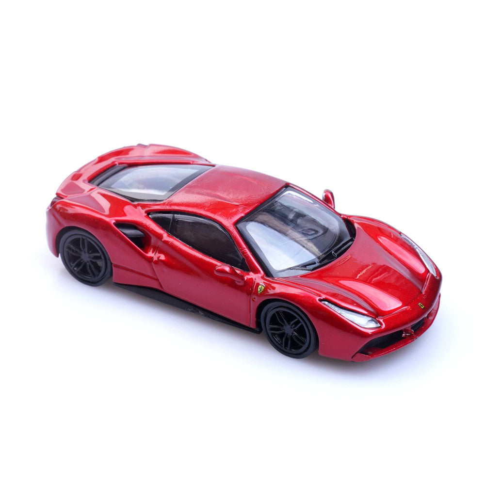 Ferrari 488 GTB (Metallic Red) 1/64 Scale Diecast Metal Sports Car Collectible Model