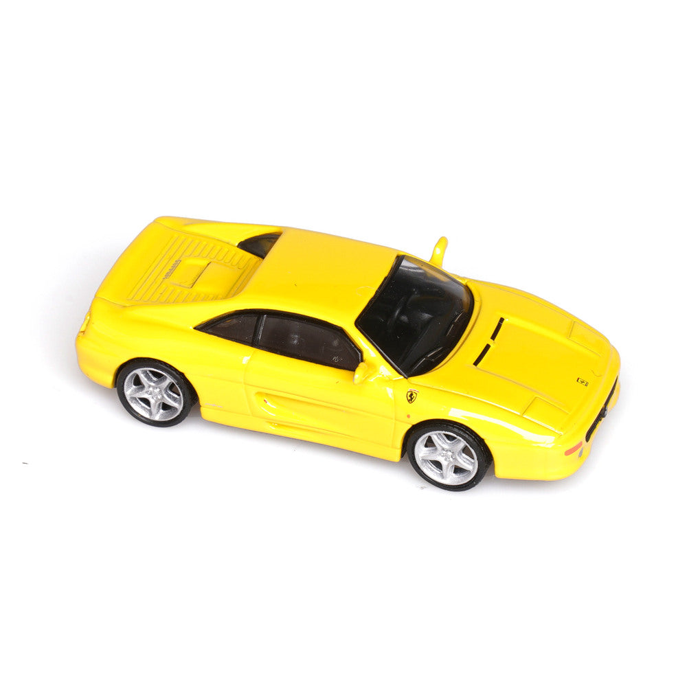 Ferrari F355 Berlinetta (Yellow) 1/64 Scale Diecast Metal Sports Car Collectible Model
