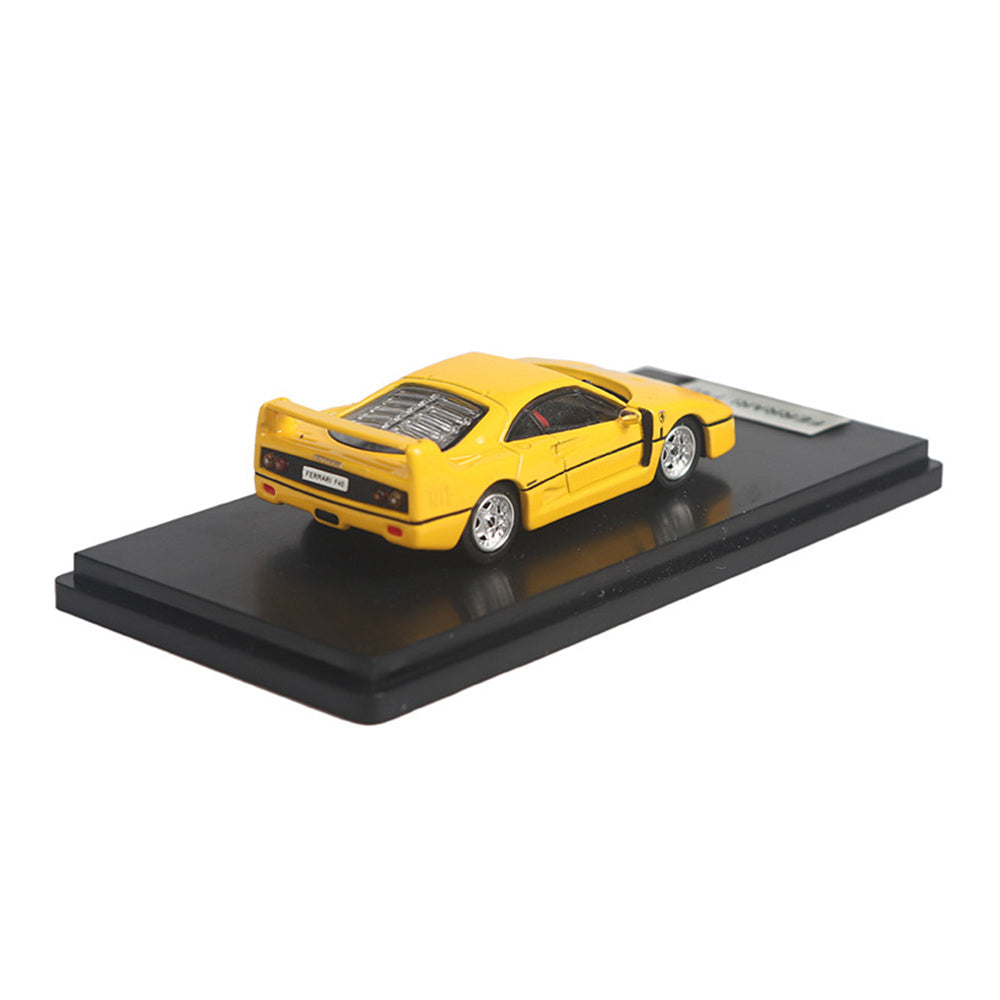 Ferrari F40 (Yellow) 1/64 Scale Diecast Metal Vintage Sports Car Collectible Model