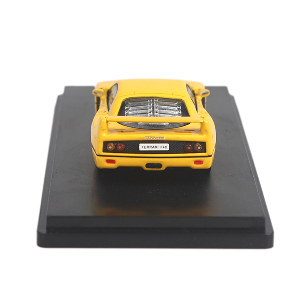 Ferrari F40 (Yellow) 1/64 Scale Diecast Metal Vintage Sports Car Collectible Model