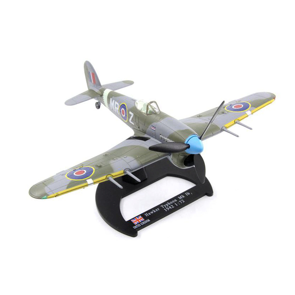 1/72 scale diecast Hawker Typhoon fighter aircraft model