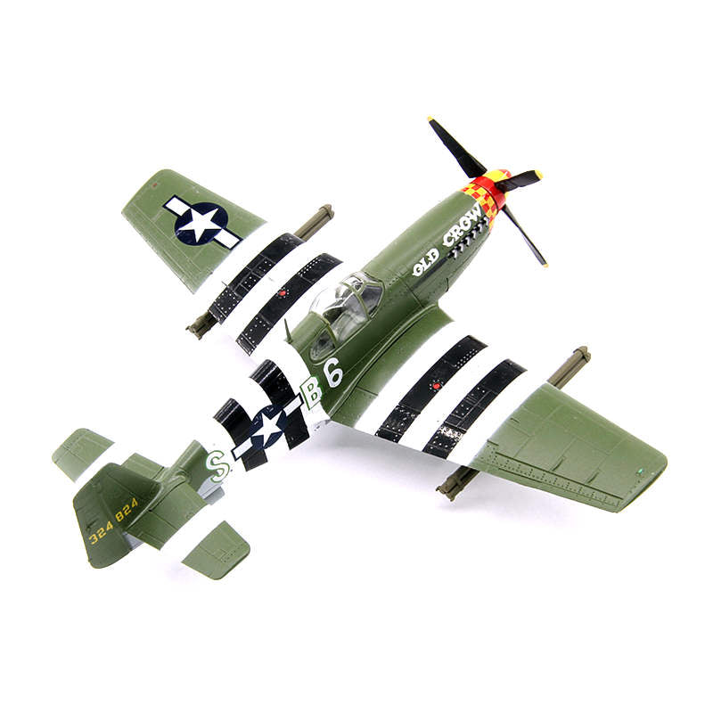 1/72 scale prebuilt P-51B Mustang fighter aircraft model 36358