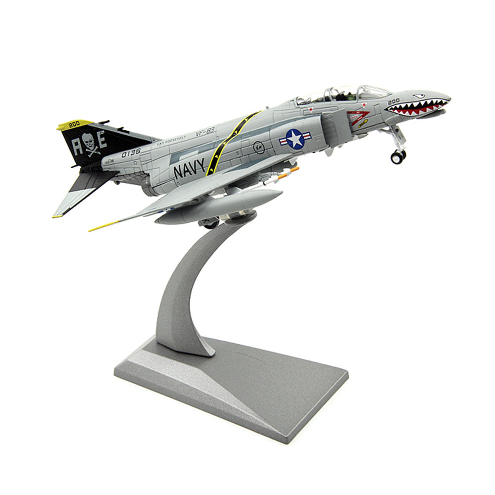 1/100 scale diecast F-4 Phantom II fighter bomber aircraft model