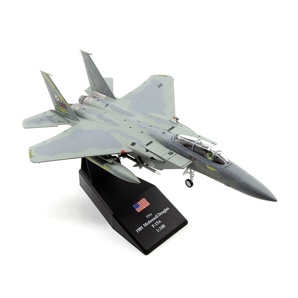 1/100 scale diecast F-15 Eagle fighter aircraft model