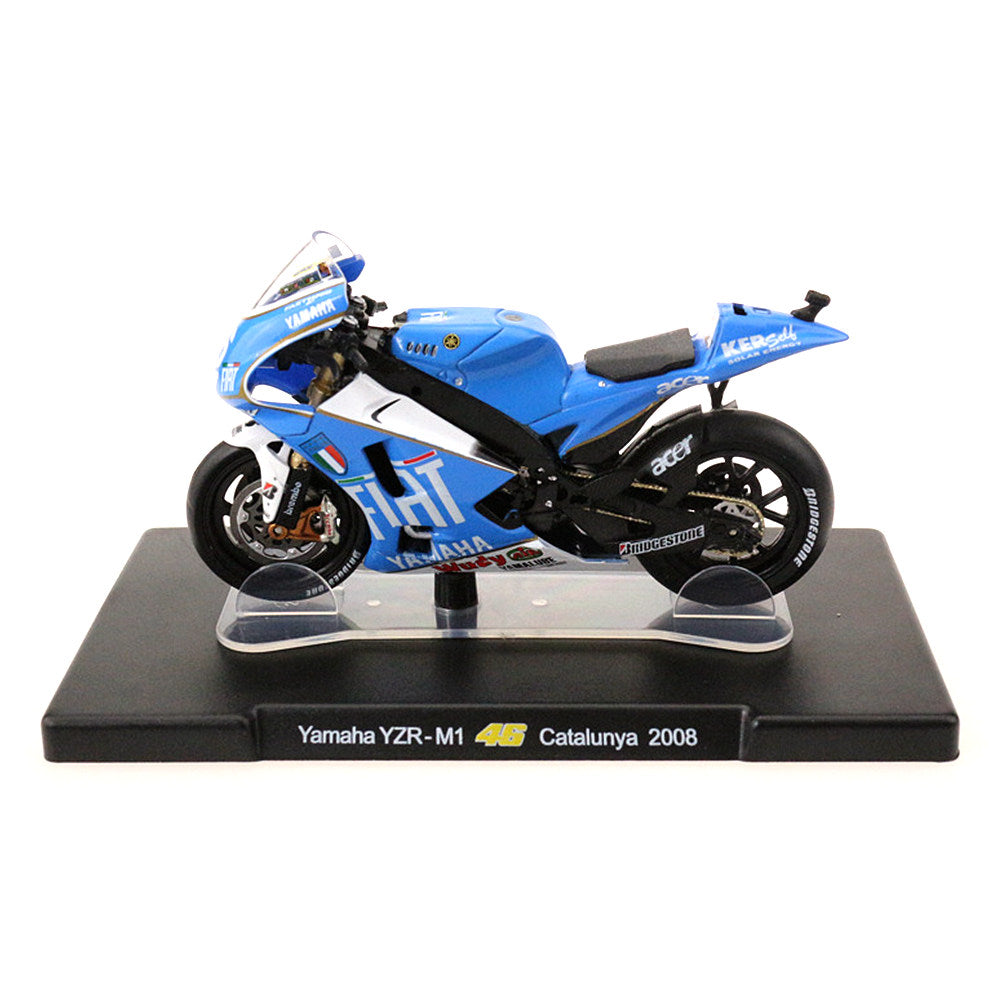 Yamaha YZR-M1 # 46 Valentino Rossi Azul 1/18 Modelo de motocicleta Yamaha YZR-M1 # 46 Valentino Rossi Azul 1/18 Modelo de motocicleta