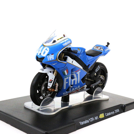 Yamaha YZR-M1 46 Catalunya 2008 1/18 Scale Diecast Metal Motorcycle Collectible Model