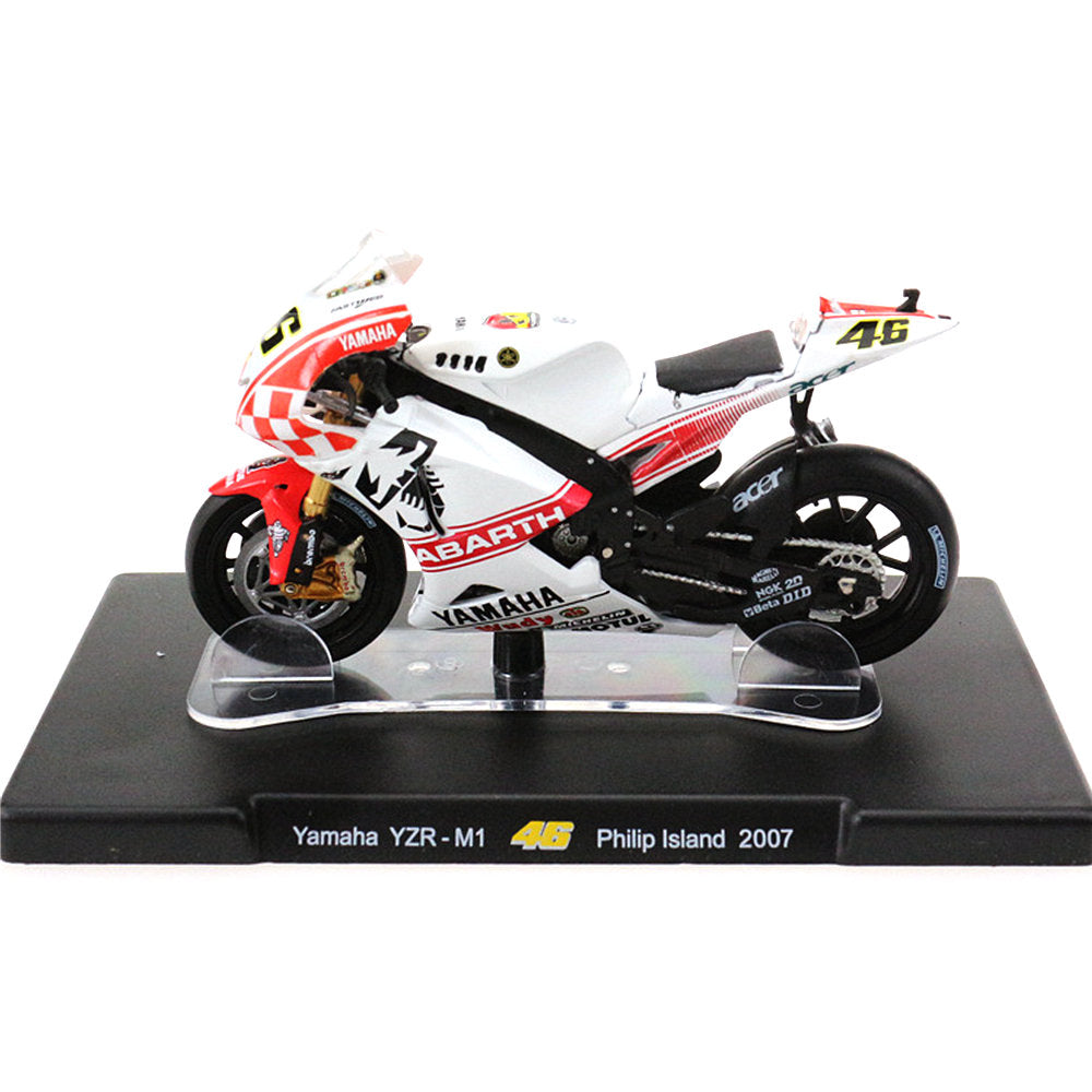 Yamaha YZR-M1 46 Philip Island 2007 1/18 Scale Diecast Metal Motorcycle Collectible Model