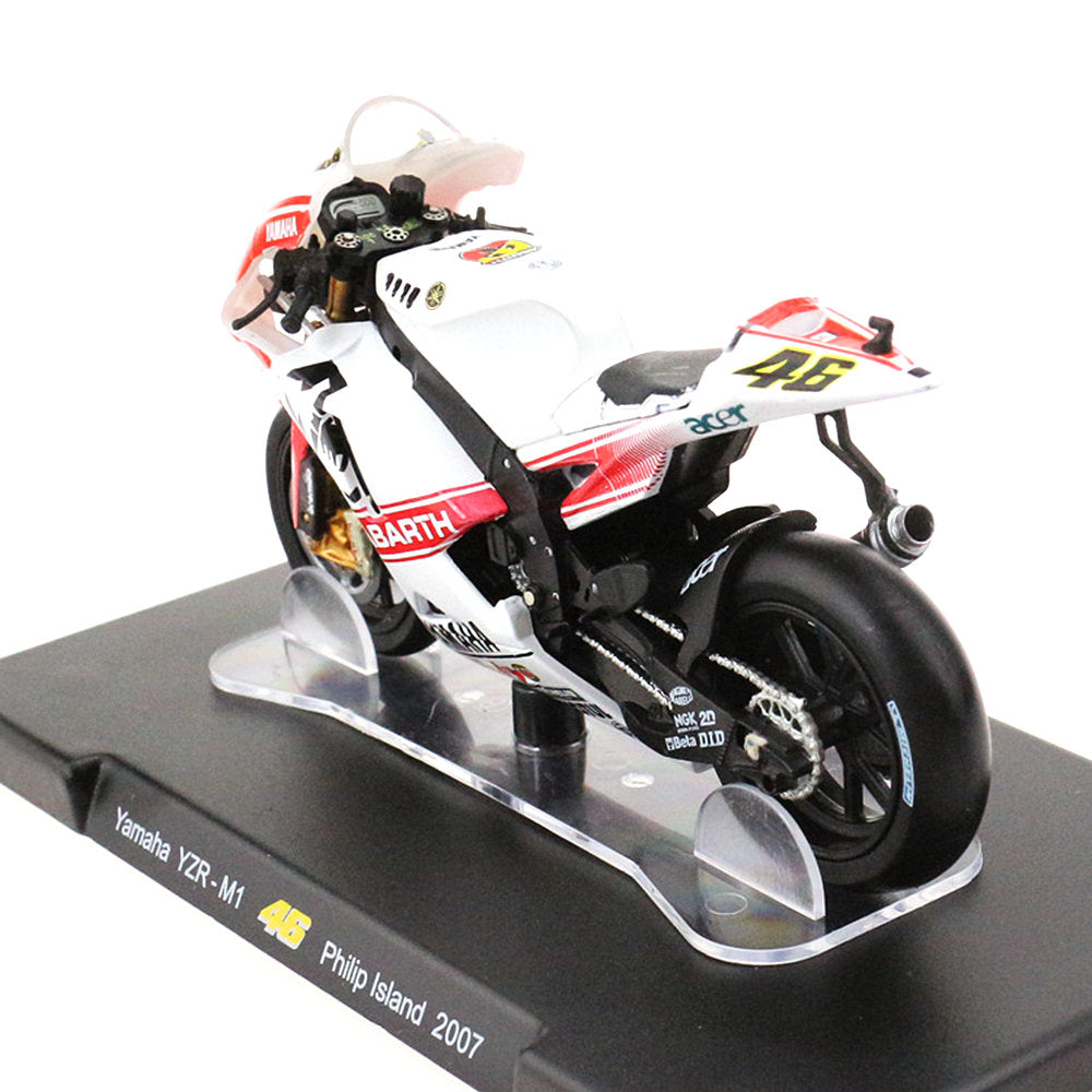 Yamaha YZR-M1 46 Philip Island 2007 1/18 Scale Diecast Metal Motorcycle Collectible Model